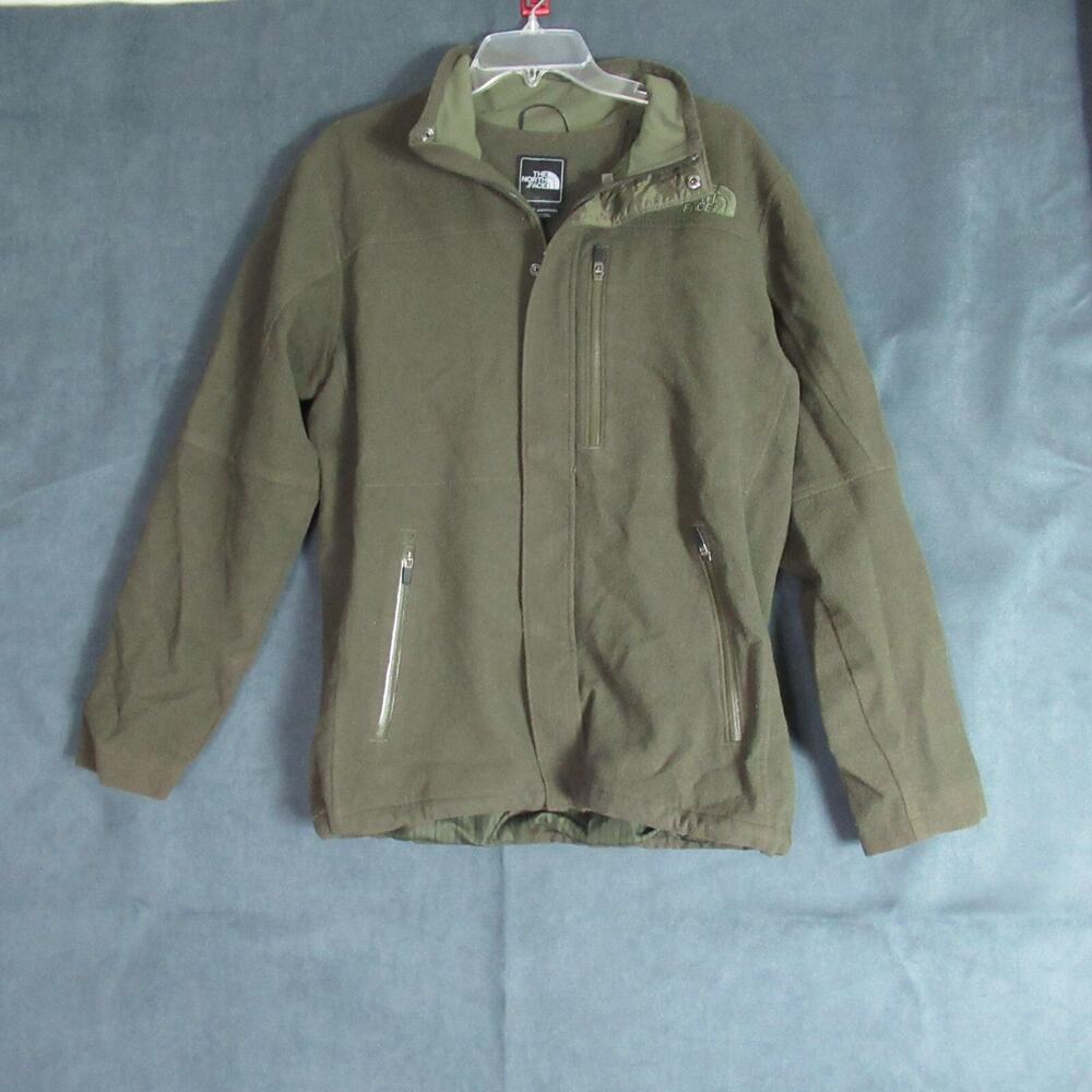The North Face Jacket Mens Large Green Wool Blend Full Zip Coat Utility Rustic